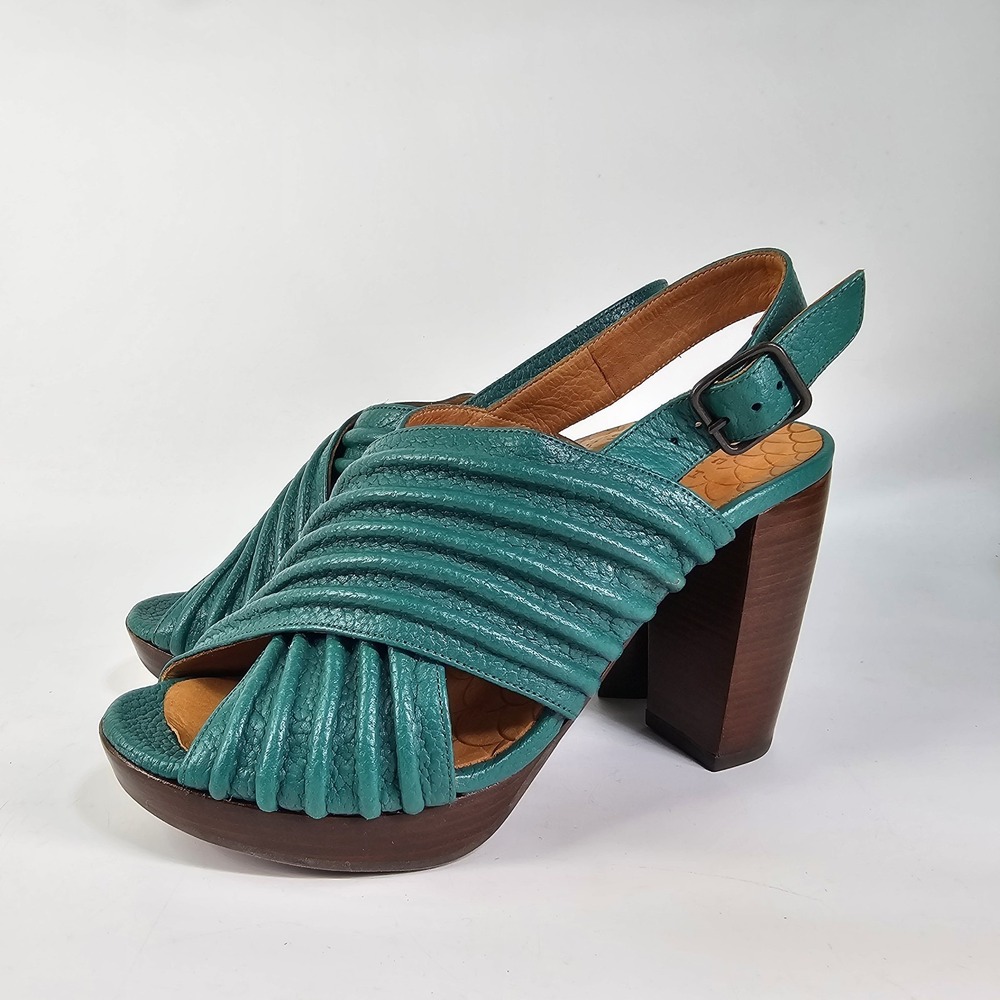 Chie Mihara Alubia Sandal Heels Womens 6 Crossover Platform Designer Slingback